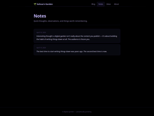 notes screenshot