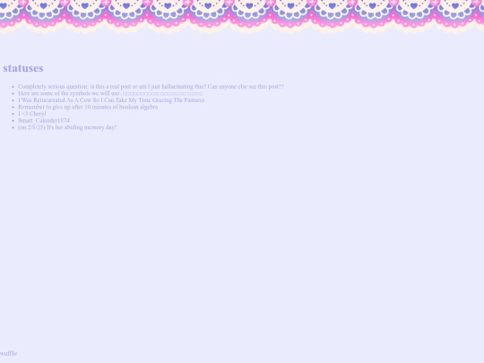 statuses screenshot