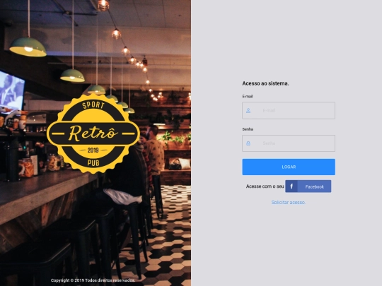 retro-sport-pub/login screenshot