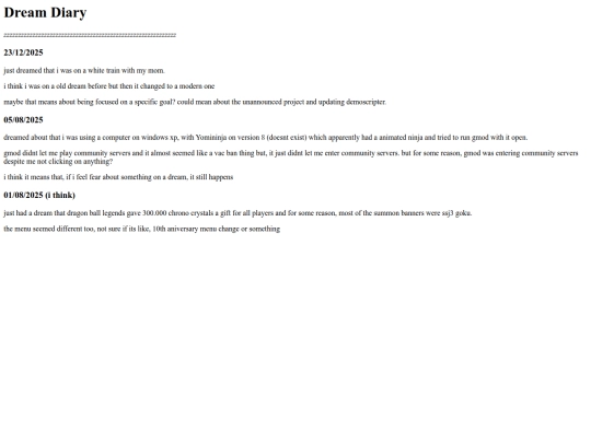 logs/dream_diary screenshot