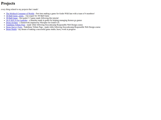 projects screenshot
