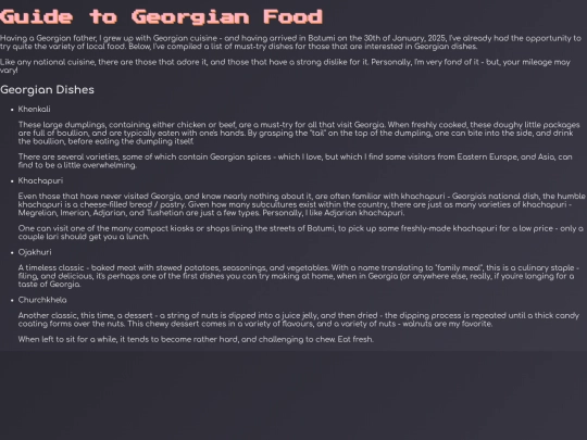 georgianfood screenshot