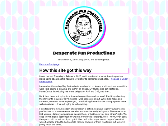 blog/about-this-site screenshot