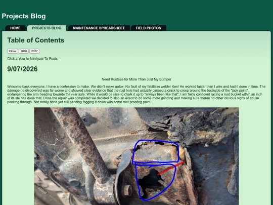 ProjectsBlog screenshot