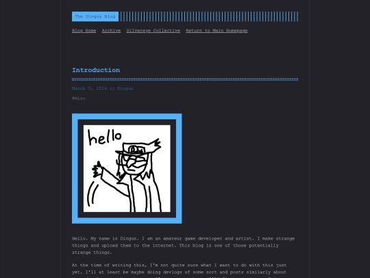 blog/introduction screenshot