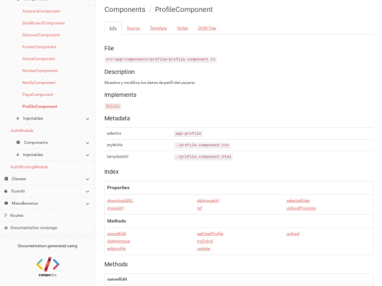 components/ProfileComponent screenshot