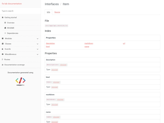 interfaces/Item screenshot
