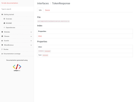 interfaces/TokenResponse screenshot