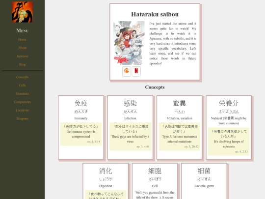 voc/hataraku-saibou screenshot