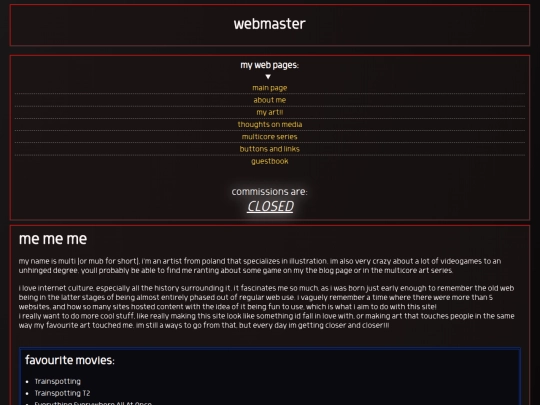 webmaster screenshot