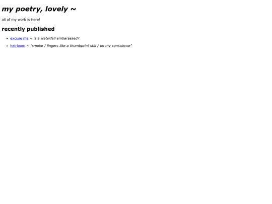 poetry screenshot