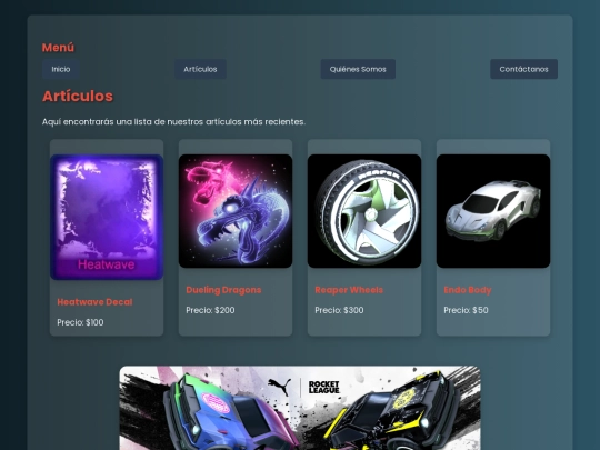 App Web/articulos screenshot