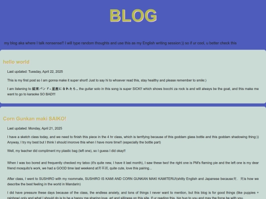 BLOG screenshot