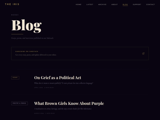 blog screenshot