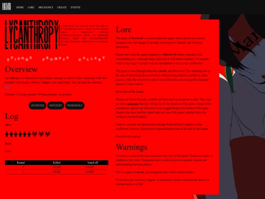 events/LT/lycanthropy screenshot