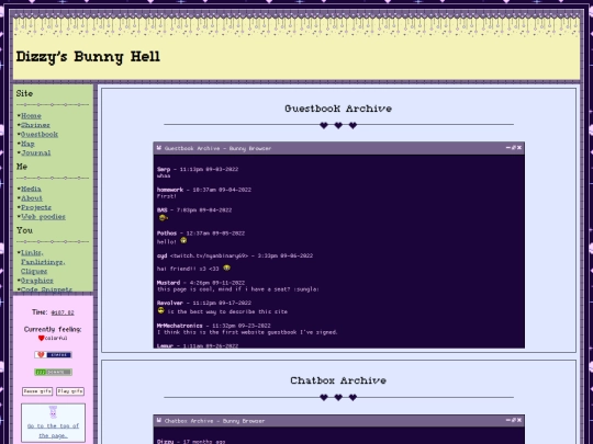guestbook/archive screenshot