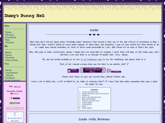 links screenshot