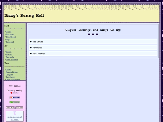 links/listings screenshot