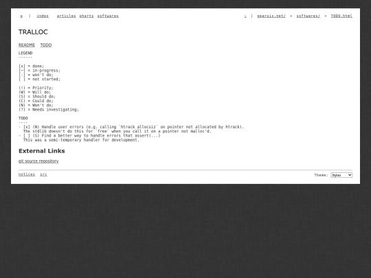 softwares/tralloc/TODO screenshot