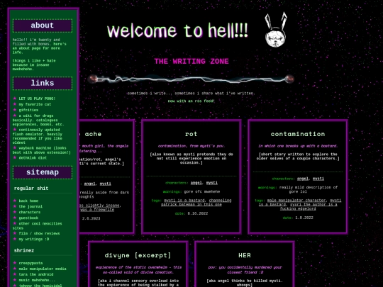 writing screenshot