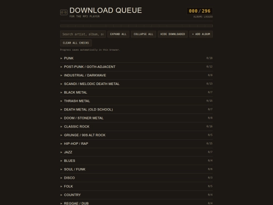 mp3_download_checklist_neocities screenshot