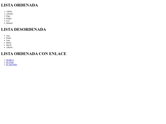 LISTAS/LISTA screenshot