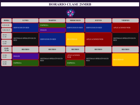 TABLAHORARIOCLASE/HORARIOCLASE screenshot
