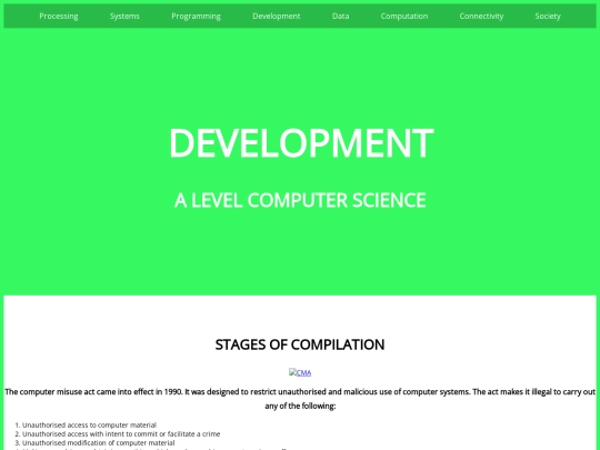 Development screenshot