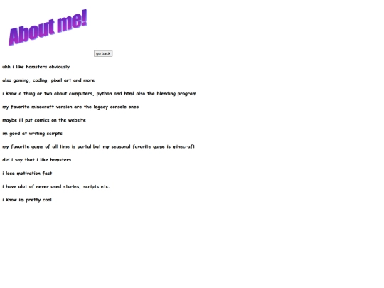 aboutme screenshot