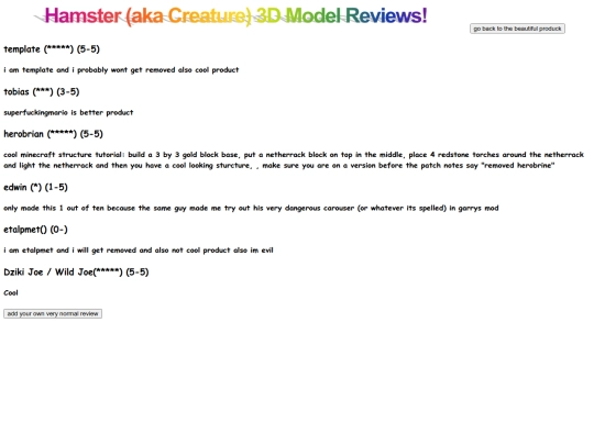 reviews screenshot