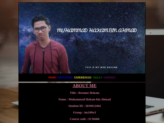 about-me screenshot