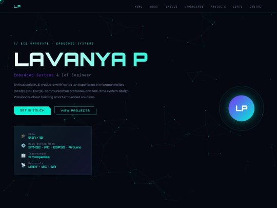 lavanya_portfolio screenshot