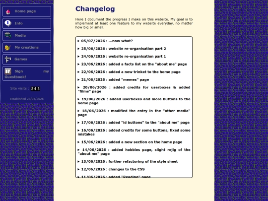 changelog screenshot