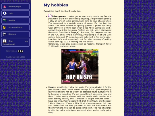 hobbies screenshot