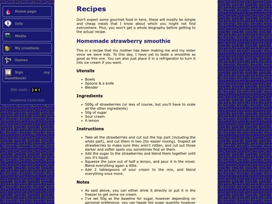 recipes screenshot