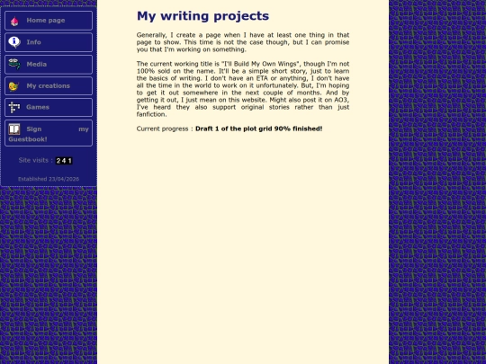 writing screenshot