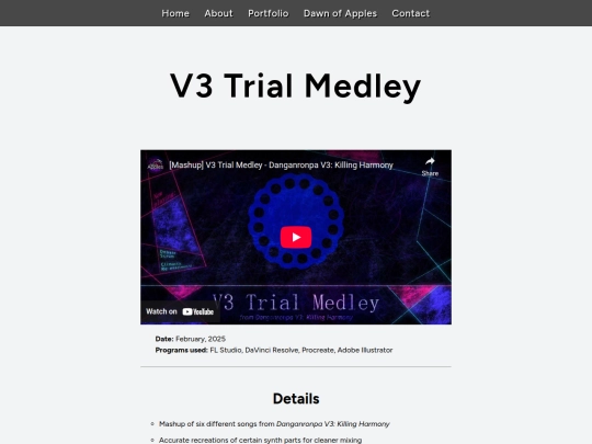 projects/V3trial screenshot