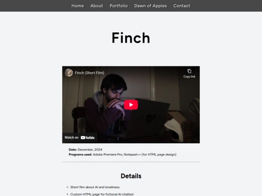 projects/finch screenshot