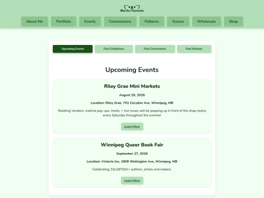 events screenshot