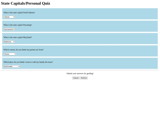 quiz screenshot