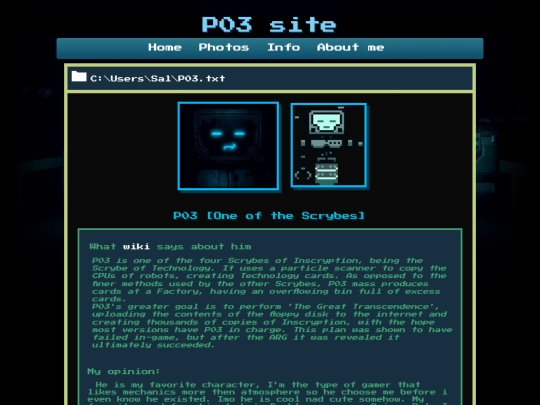 info screenshot