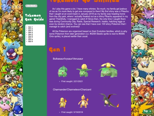 Interest pages/PokemonGoShinies screenshot