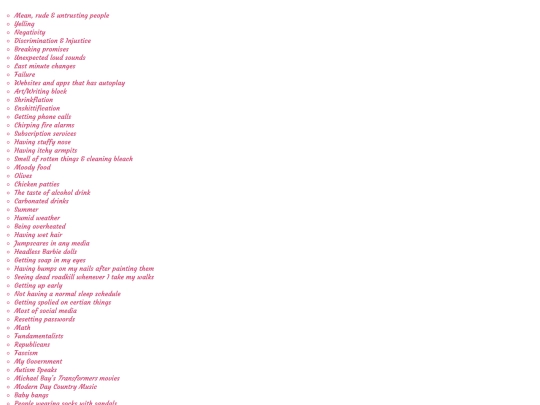 iframes/About Me Page/Dislikes screenshot