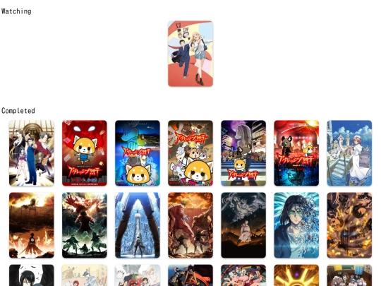 iframes/Interest Pages/Anime/AnimeList screenshot