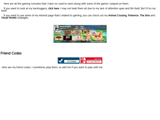 iframes/Interest Pages/Gaming Consoles/GamingInfo screenshot