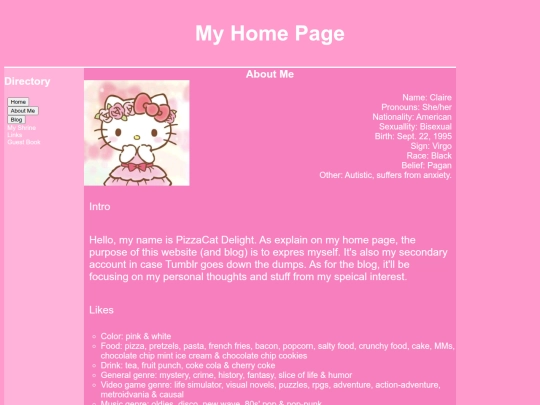 old site/Website 1.0/About Me screenshot