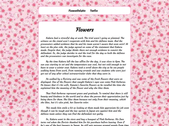 writing/Flowers screenshot