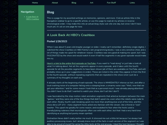 blog screenshot