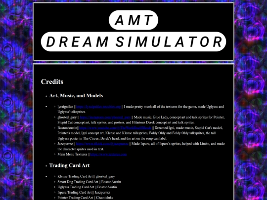 amtdreamsimulator/credits screenshot