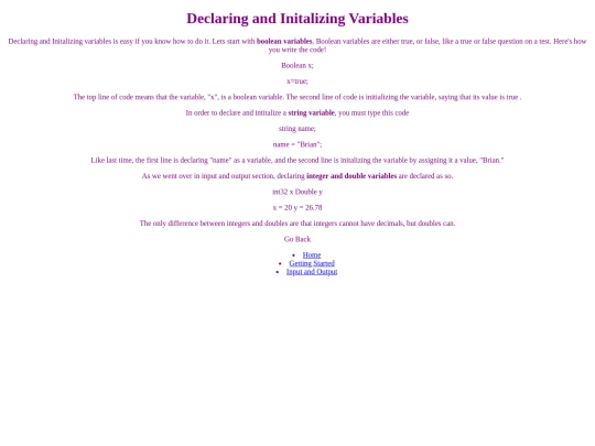 DandEVariables screenshot